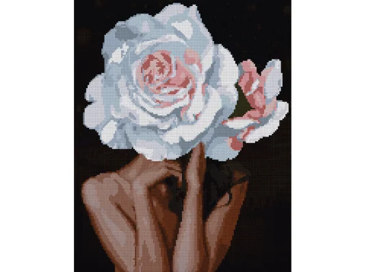 Алмазная мозаика SANTI Девушка роза 40х50 см на подрамнике купить в интернет магазине подарков ПраздникШоп