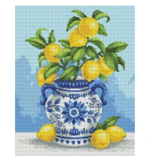 Алмазная мозаика SANTI Лимонный букет 40х50 см на подрамнике купить в интернет магазине подарков ПраздникШоп