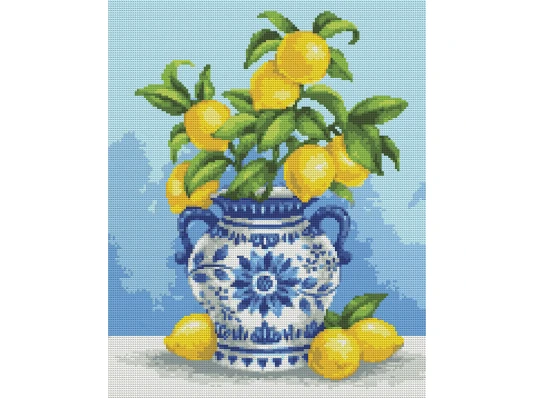 Алмазная мозаика SANTI Лимонный букет 40х50 см на подрамнике купить в интернет магазине подарков ПраздникШоп