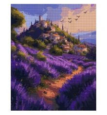 Алмазная мозаика SANTI Лаванда Прованса 40х50 см на подрамнике купить в интернет магазине подарков ПраздникШоп