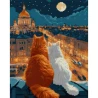 Алмазна мозаїка SANTI Коти на даху 40х50 см на підрамнику