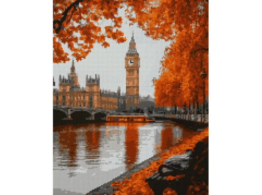 Алмазная мозаика SANTI Осенний Лондон 40х50 см на подрамнике купить в интернет магазине подарков ПраздникШоп