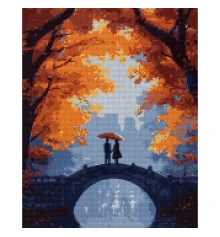 Алмазная мозаика SANTI Осенняя романтика 40х50 см на подрамнике купить в интернет магазине подарков ПраздникШоп
