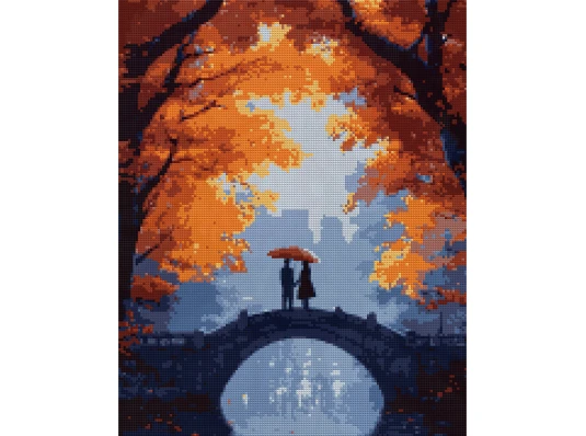 Алмазная мозаика SANTI Осенняя романтика 40х50 см на подрамнике купить в интернет магазине подарков ПраздникШоп