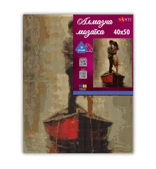 Алмазная мозаика SANTI Двое в лодке 40х50 см на подрамнике купить в интернет магазине подарков ПраздникШоп