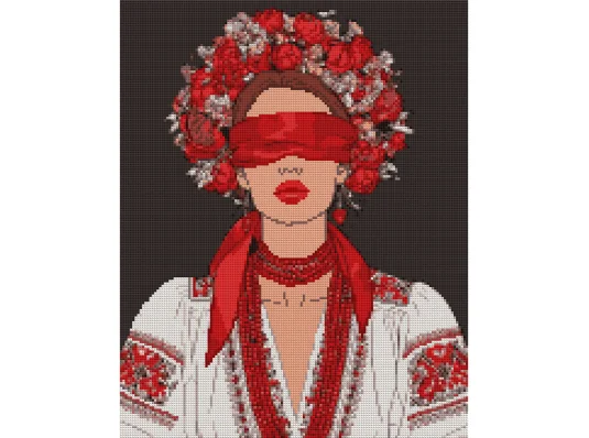 Алмазная мозаика SANTI Украинская муза 40х50 см на подрамнике купить в интернет магазине подарков ПраздникШоп