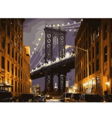 Картина по номерам SANTI Брукленский мост 30х40 см LED подсветка купить в интернет магазине подарков ПраздникШоп
