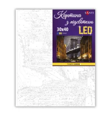 Картина по номерам SANTI Брукленский мост 30х40 см LED подсветка купить в интернет магазине подарков ПраздникШоп
