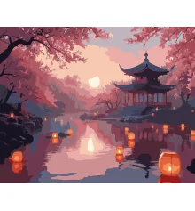 Картина по номерам SANTI Таинственная Япония 40х50 см LED подсветка купить в интернет магазине подарков ПраздникШоп