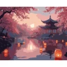Картина за номерами SANTI Таємнича Японія 40х50 см LED підсвітка