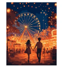 Картина по номерам SANTI Первое свидание 40х50 см LED подсветка купить в интернет магазине подарков ПраздникШоп