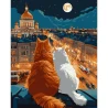 Картина за номерами SANTI Коти на даху 40х50 см LED підсвітка
