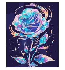 Картина по номерам SANTI Блестящая роза 40х50 см LED подсветка купить в интернет магазине подарков ПраздникШоп