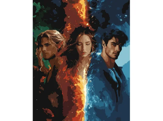 Картина по номерам SANTI Шипы и розы Между двумя стихиями 40х50 см LED подсветка купить в интернет магазине подарков ПраздникШоп