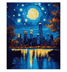 Картина по номерам SANTI Чарующий город 40х50 см LED подсветка купить в интернет магазине подарков ПраздникШоп