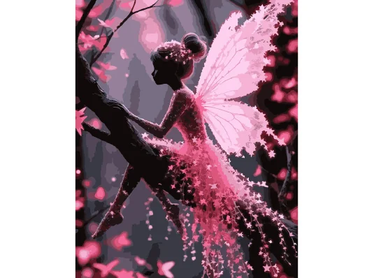 Картина по номерам SANTI Милая фея 40х50 см LED подсветка купить в интернет магазине подарков ПраздникШоп