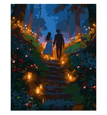 Картина по номерам SANTI Романтическая прогулка 40х50 см LED подсветка купить в интернет магазине подарков ПраздникШоп