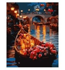 Картина по номерам SANTI Розы в лодке 40х50 см LED подсветка купить в интернет магазине подарков ПраздникШоп