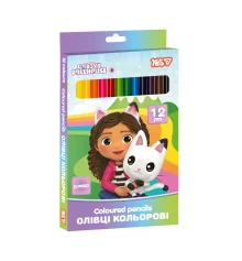Карандаши цветные Yes Gabby Dollhouse JUMBO 12 цветов купить в интернет магазине подарков ПраздникШоп