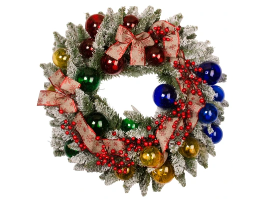 Венок Yes! Fun с декором "Рождественские узоры" d-70 см купить в интернет магазине подарков ПраздникШоп