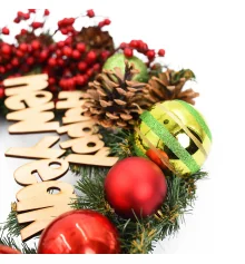 Венок Yes! Fun с декором "Счастливое Рождество" d-35 см купить в интернет магазине подарков ПраздникШоп