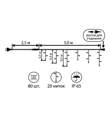 Электрогирлянда-штора LED уличная Yes! Fun купить в интернет магазине подарков ПраздникШоп