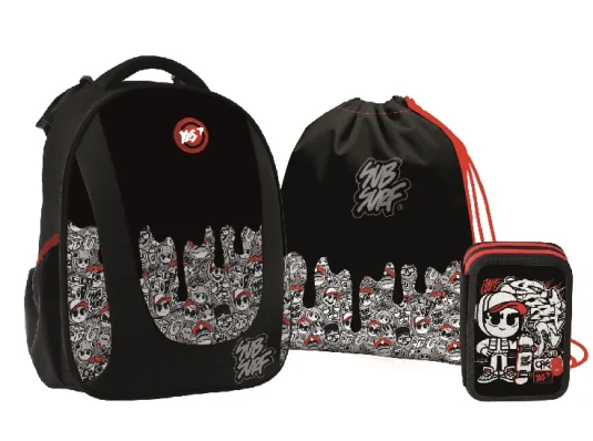 Школьный набор Yes  H-28_Collection "SubSurf. Black and White" 3 предм. купить в интернет магазине подарков ПраздникШоп