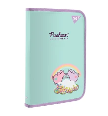 Папка факультативная YES пласт. на молнии FC Pusheen с бабл купить в интернет магазине подарков ПраздникШоп