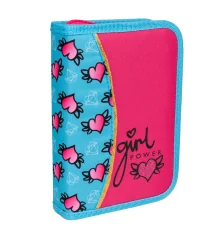 Пенал твердый 1Вересня одинарный без клапана HP-02  Heart купить в интернет магазине подарков ПраздникШоп