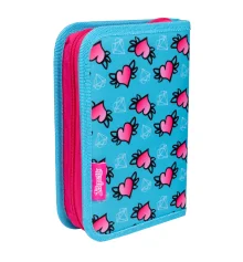 Пенал твердый 1Вересня одинарный без клапана HP-02  Heart купить в интернет магазине подарков ПраздникШоп