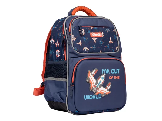 Рюкзак школьный полукаркасный 1Вересня S-105 Space синий купить в интернет магазине подарков ПраздникШоп