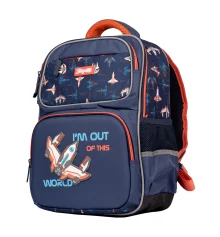 Рюкзак школьный полукаркасный 1Вересня S-105 Space синий купить в интернет магазине подарков ПраздникШоп