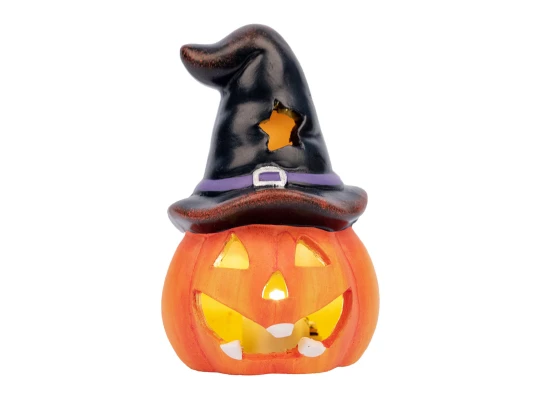 Статуэтка Yes! Fun Хэллоуин Pumpkin in hat 10 см LED купить в интернет магазине подарков ПраздникШоп