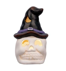 Статуэтка Yes! Fun Хэллоуин Skull in hat 10 см LED купить в интернет магазине подарков ПраздникШоп