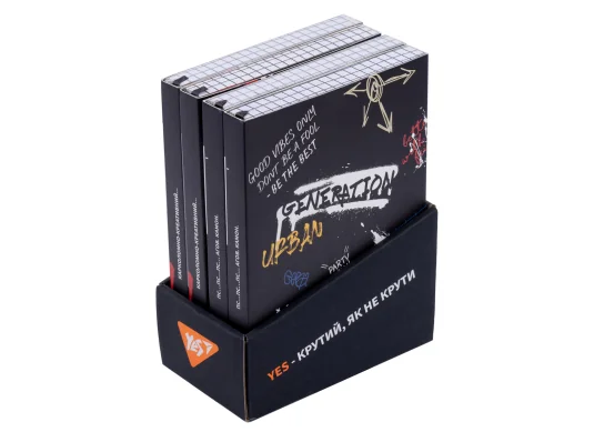 Ежедневник в боксе Yes А5 недатированный Креатив колекція Крутий як не крути 4 шт. купить в интернет магазине подарков ПраздникШоп
