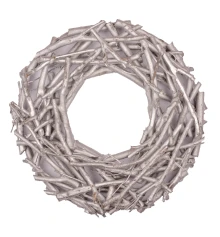 Венок Yes! Fun ротанговый серебряный купить в интернет магазине подарков ПраздникШоп
