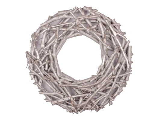 Венок Yes! Fun ротанговый серебряный купить в интернет магазине подарков ПраздникШоп
