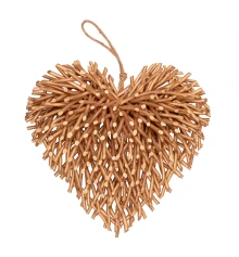 Сердце Yes!Fun из лозы золотое 3D купить в интернет магазине подарков ПраздникШоп