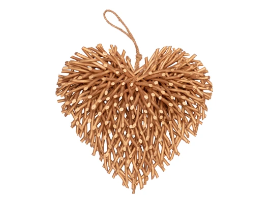 Сердце Yes!Fun из лозы золотое 3D купить в интернет магазине подарков ПраздникШоп