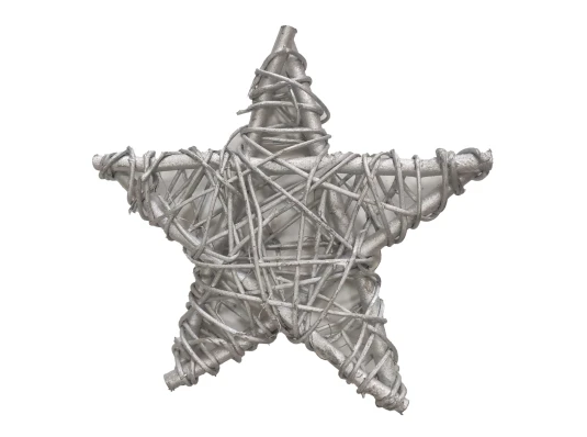 Звезда Yes!Fun ротанговая серебряная купить в интернет магазине подарков ПраздникШоп