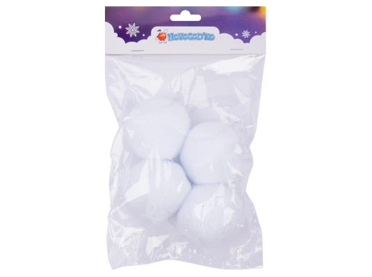 Набор снежков декоративных Novogod‘ko 6 см купить в интернет магазине подарков ПраздникШоп