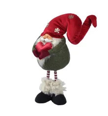 Новогодняя мягкая игрушка Novogod‘ko Гном с сердцем 42см купить в интернет магазине подарков ПраздникШоп