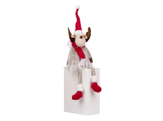 Новогодняя мягкая игрушка Novogod‘ko Олень в красном 61 см купить в интернет магазине подарков ПраздникШоп
