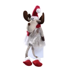 Новогодняя мягкая игрушка Novogod‘ko Олень в красном 61 см купить в интернет магазине подарков ПраздникШоп