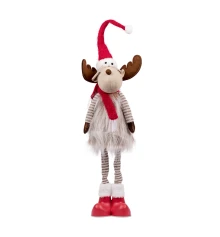 Новогодняя мягкая игрушка Novogod‘ko Олень в красном 80 см купить в интернет магазине подарков ПраздникШоп