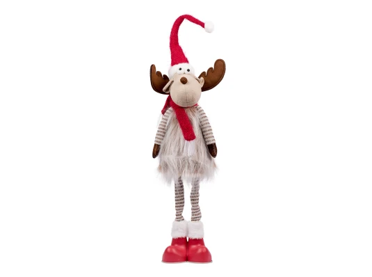 Новогодняя мягкая игрушка Novogod‘ko Олень в красном 80 см купить в интернет магазине подарков ПраздникШоп