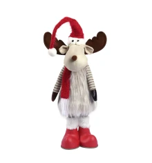 Новогодняя мягкая игрушка Novogod‘ko Олень в красном 80 см купить в интернет магазине подарков ПраздникШоп