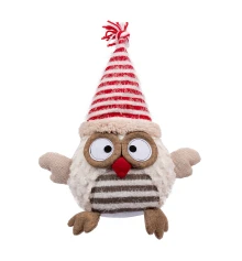 Новогодняя мягкая игрушка Novogod‘ko Сова в колпачке 30 см купить в интернет магазине подарков ПраздникШоп