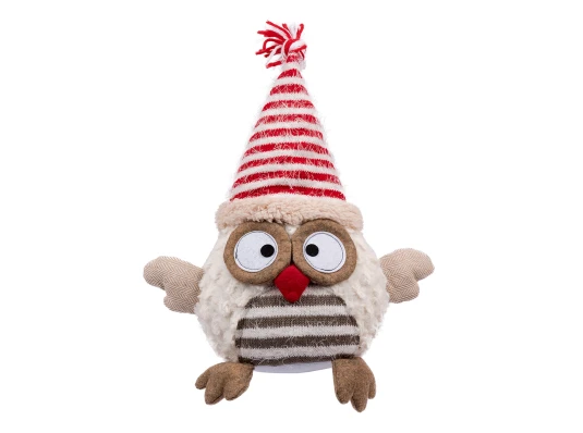 Новогодняя мягкая игрушка Novogod‘ko Сова в колпачке 30 см купить в интернет магазине подарков ПраздникШоп