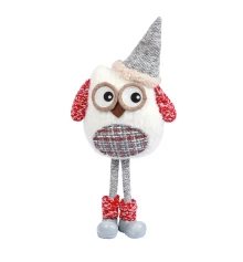 Новогодняя мягкая игрушка Novogod‘ko Сова в колпачке 42 см купить в интернет магазине подарков ПраздникШоп